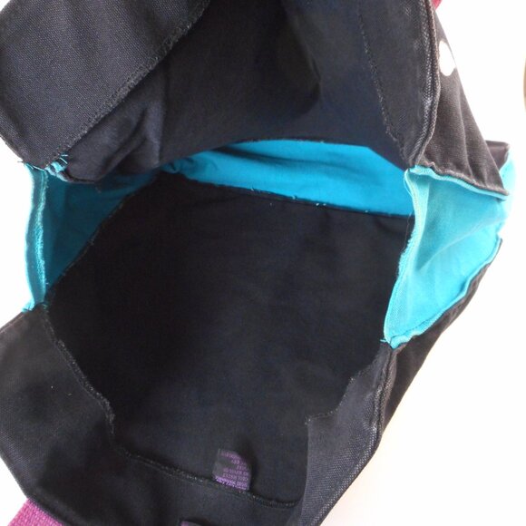 Vintage Laurel Burch Art Canvas Tote Bag Purse Shoulder Whimsigoth Colorful Cat - Picture 13 of 14